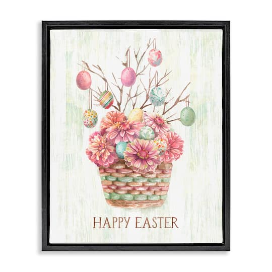 Stupell Industries Happy Easter Bouquet Floater Framed Art